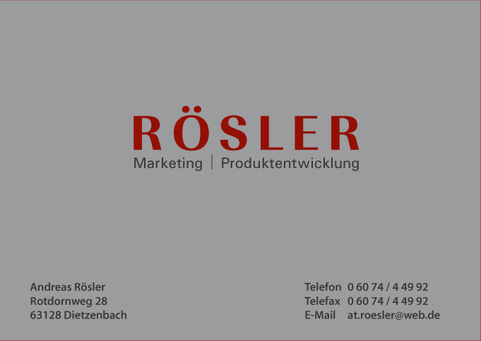 Rösler Marketing Produktentwicklung